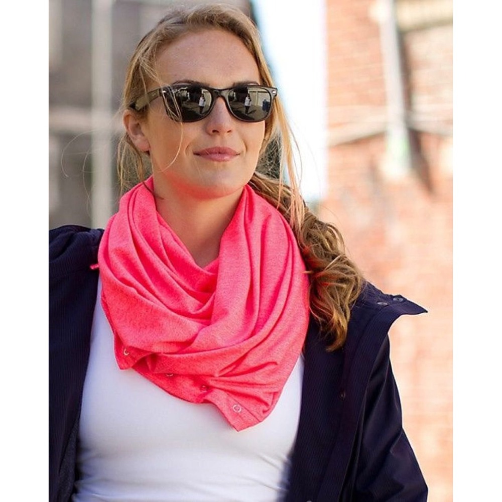 Lululemon Vinyasa Scarf Womens Pink Heathered Rulu Snap Multi-Way Infinity Wrap